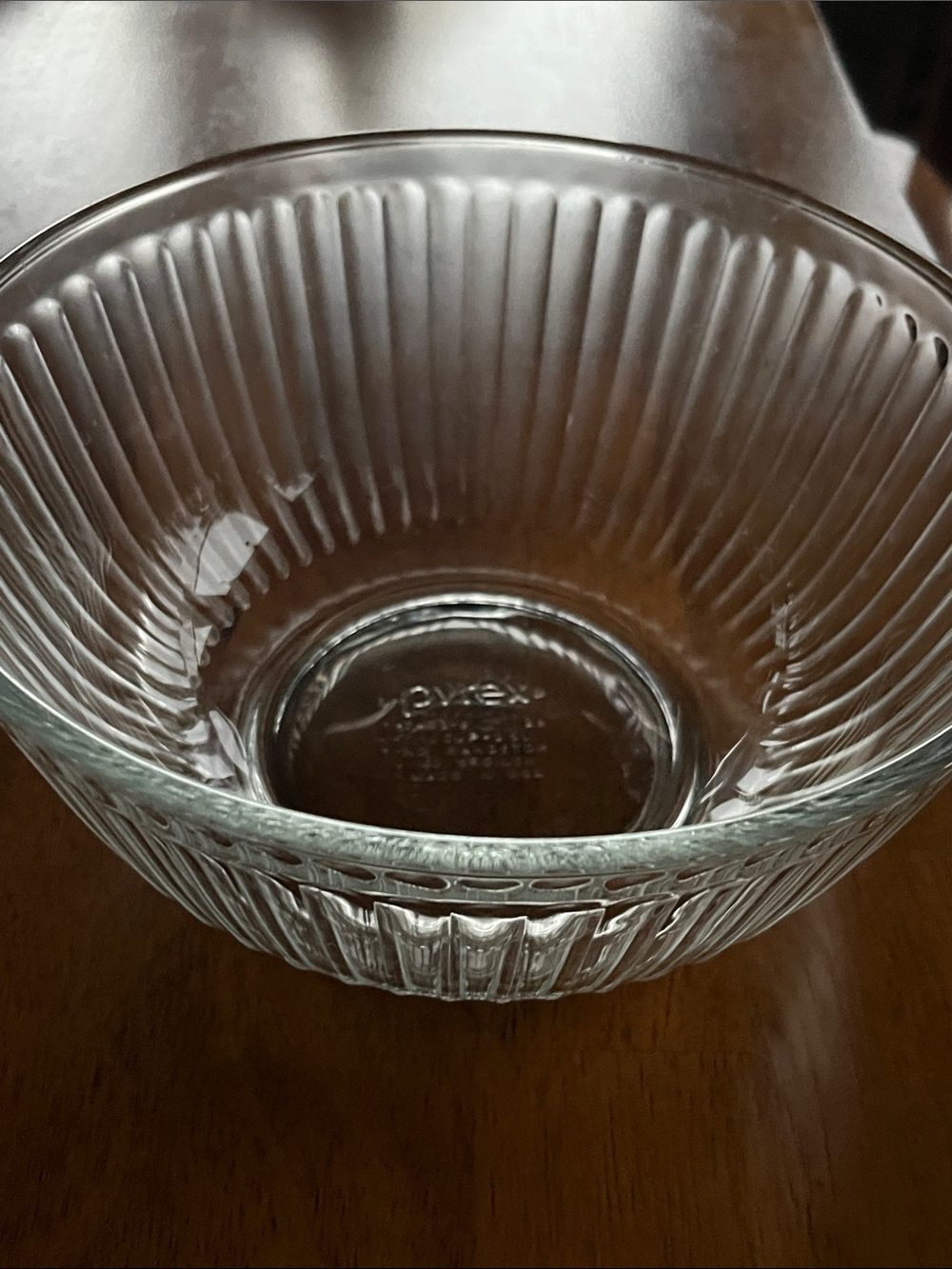 Vintage PYREX Clear Ribbed Glass Mixing Bowl - 7403-S
